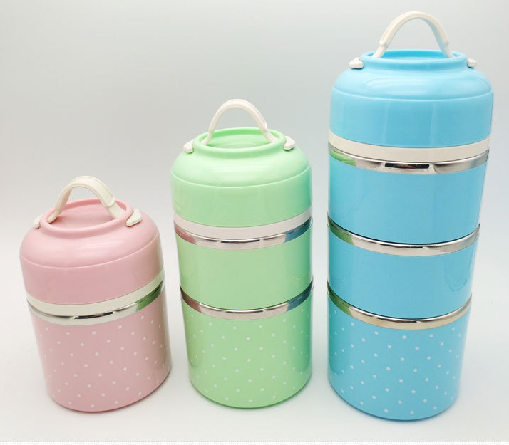 Portable Stainless Steel Thermal Compartment Lunch Box Container with Insulated Lunch Bags