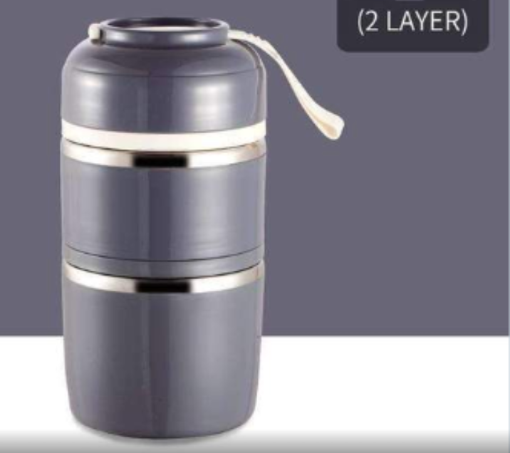 Portable Stainless Steel Thermal Compartment Lunch Box Container with Insulated Lunch Bags