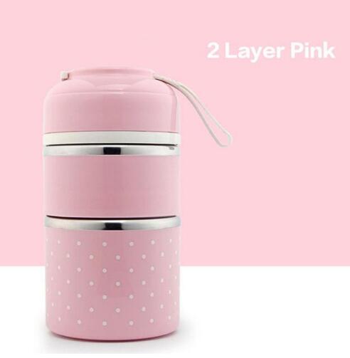 Portable Stainless Steel Thermal Compartment Lunch Box Container with Insulated Lunch Bags