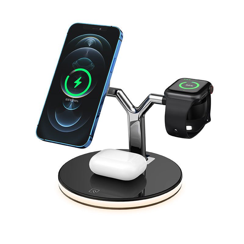 Magnetic Wireless Charger 15W Fast Charging Dock Station For Earbuds Phone & Watches