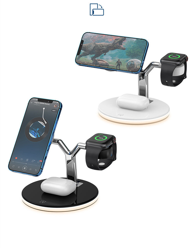 Magnetic Wireless Charger 15W Fast Charging Dock Station For Earbuds Phone & Watches