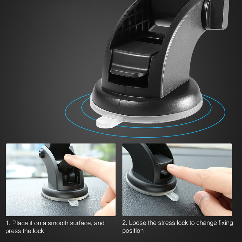 Car Phone Holder Long Rod Telescopic Car Dashboard Suction Cup