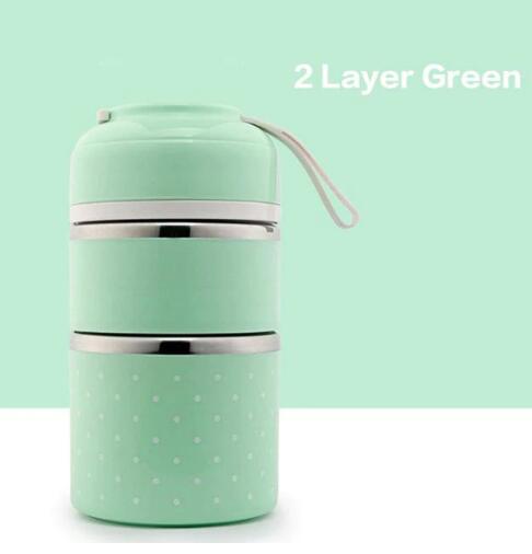 Portable Stainless Steel Thermal Compartment Lunch Box Container with Insulated Lunch Bags