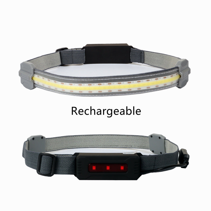 Forehead Light Warning Portable Headlight USB Rechargeable Nightwalk Jogging Cycling Fishing Hiking