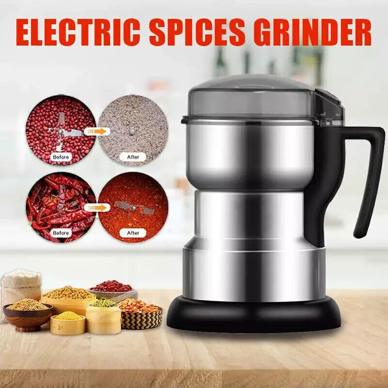 Electric Coffee Grinder Grinding Milling Bean Nut Spice Matte Blade Blender 100W