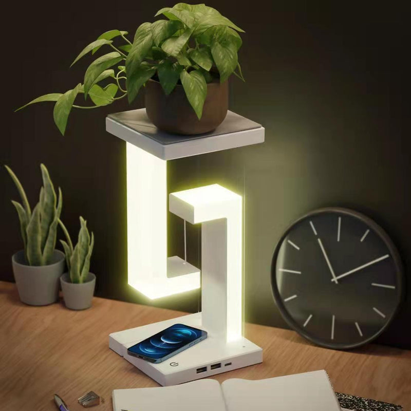 SmartPhone Wireless Charger & LED Table Lamp Suspension Light Balance Floating Lamp