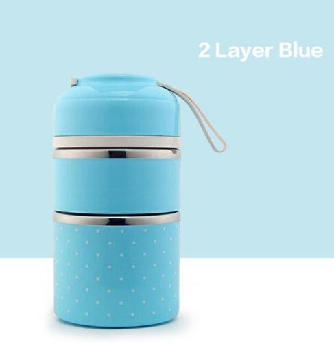 Portable Stainless Steel Thermal Compartment Lunch Box Container with Insulated Lunch Bags