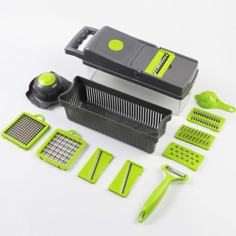 Food Vegetable Slicer Salad Fruit Peeler Cutter Dicer Chopper Kitchen 15in1