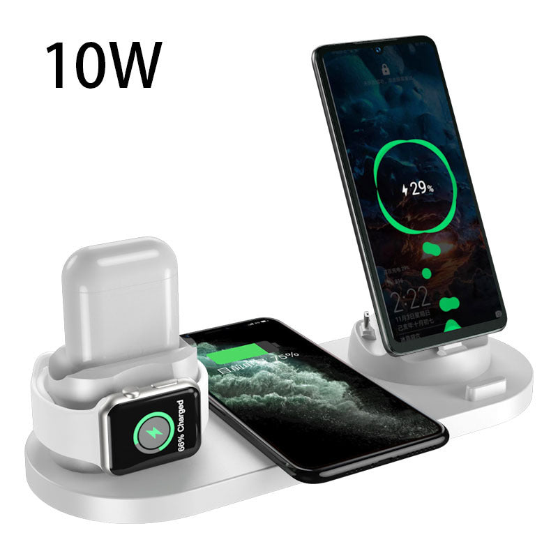 Wireless Charger Phones Pad Smart Watches 6 In 1 Fast Charging Dock Station