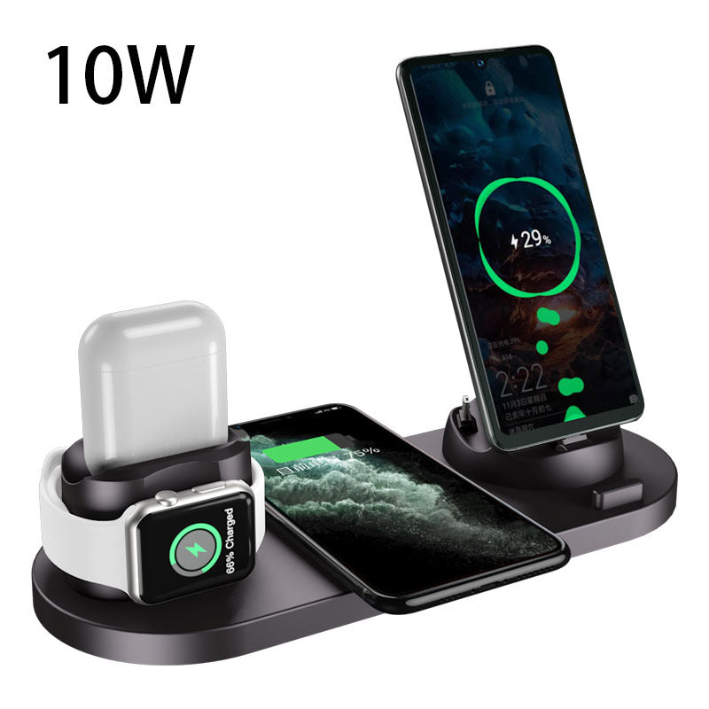 Wireless Charger Phones Pad Smart Watches 6 In 1 Fast Charging Dock Station