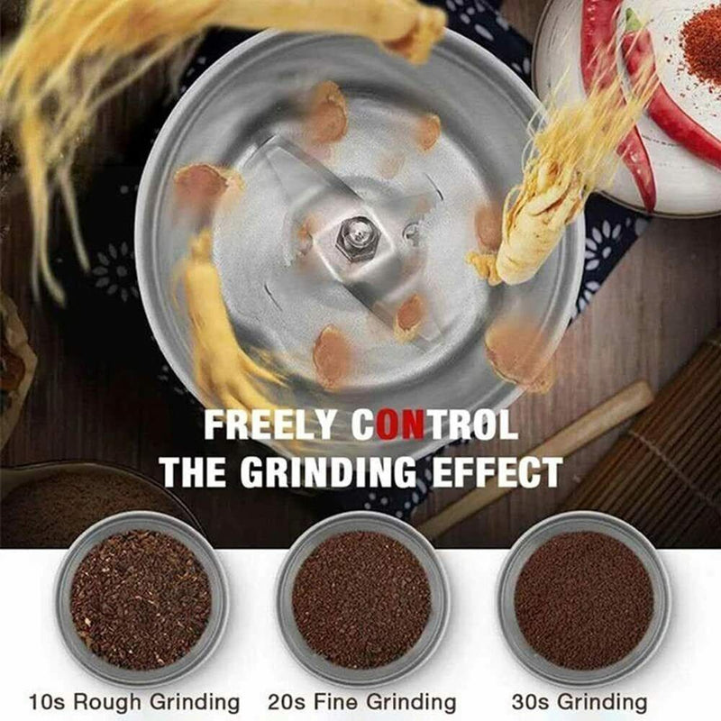 Electric Coffee Grinder Grinding Milling Bean Nut Spice Matte Blade Blender 100W