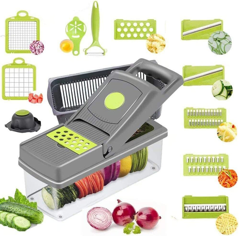 Food Vegetable Slicer Salad Fruit Peeler Cutter Dicer Chopper Kitchen 15in1