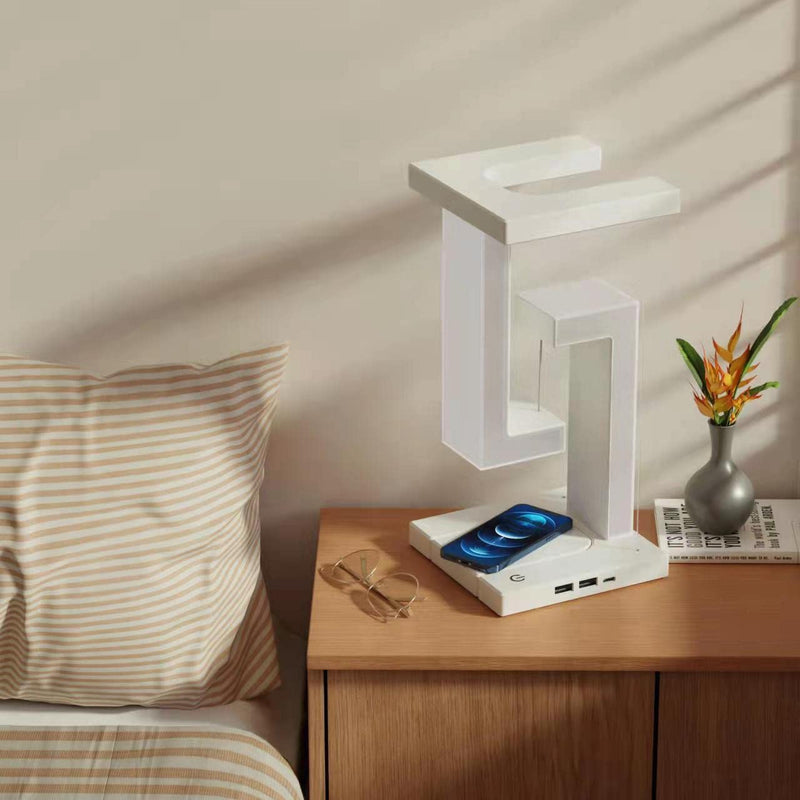 SmartPhone Wireless Charger & LED Table Lamp Suspension Light Balance Floating Lamp