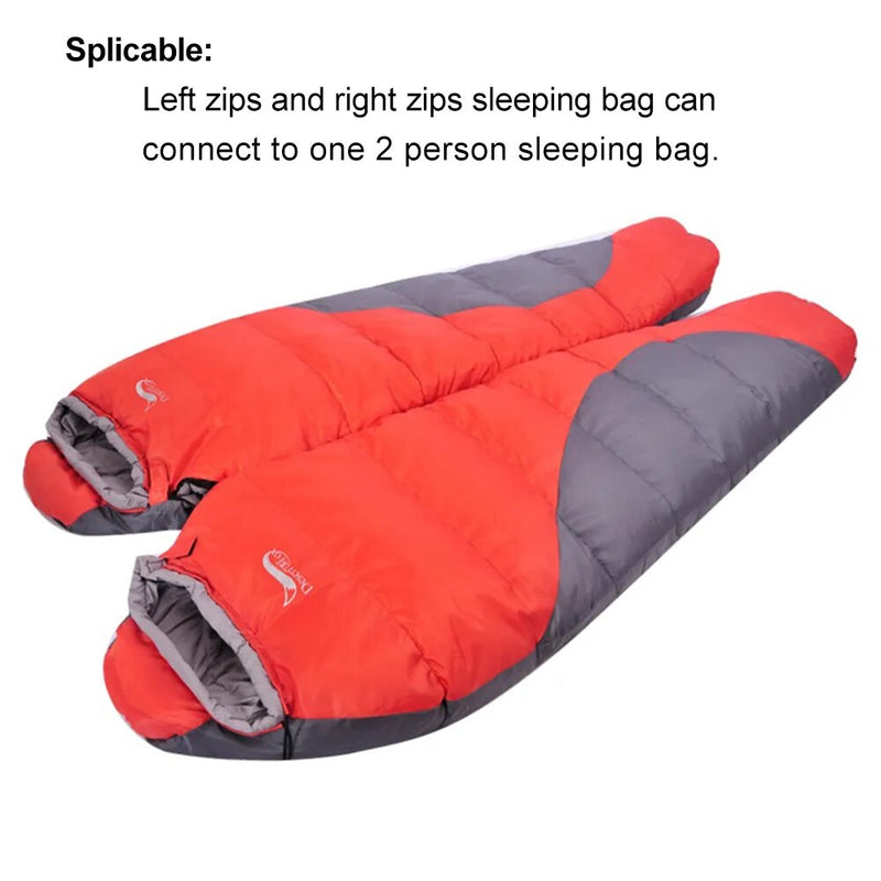 Desert & Fox Mummy Sleeping Bag Winter Cotton Warm Tourism Sleeping Bags with Compression Sack Wearable Blanket for Camping Hiking