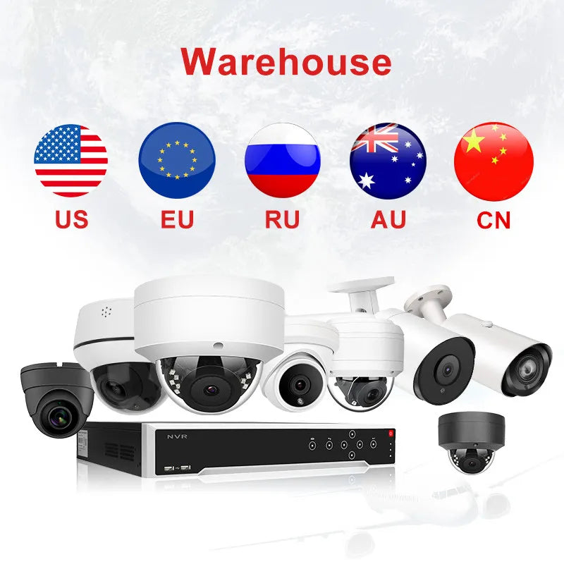 5MP IP Security Camera Outdoor POE Dome Protection Microphone IP66 IR 30m