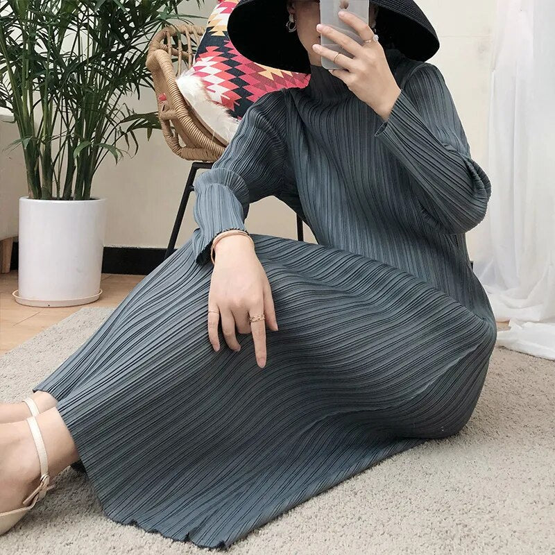 Long Sleeve Comfortable Dress High Quality Korean Style Casual Designer Clothes