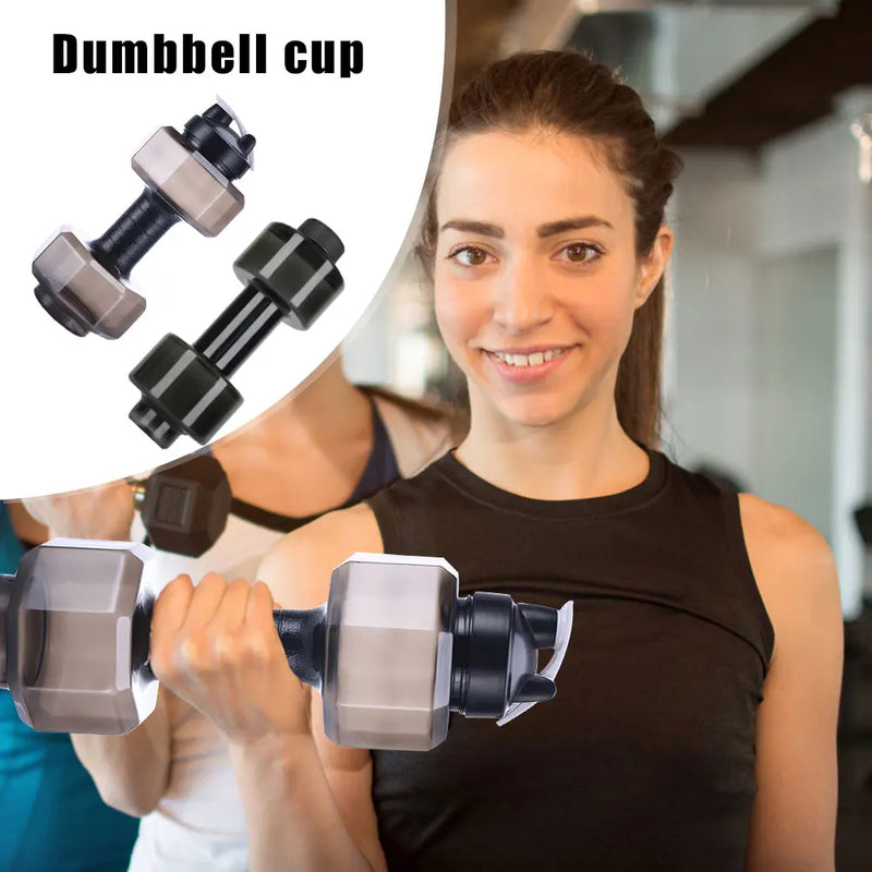 Dumbbells Cold Water Bottle Sport Shaker Leak-proof Kettle