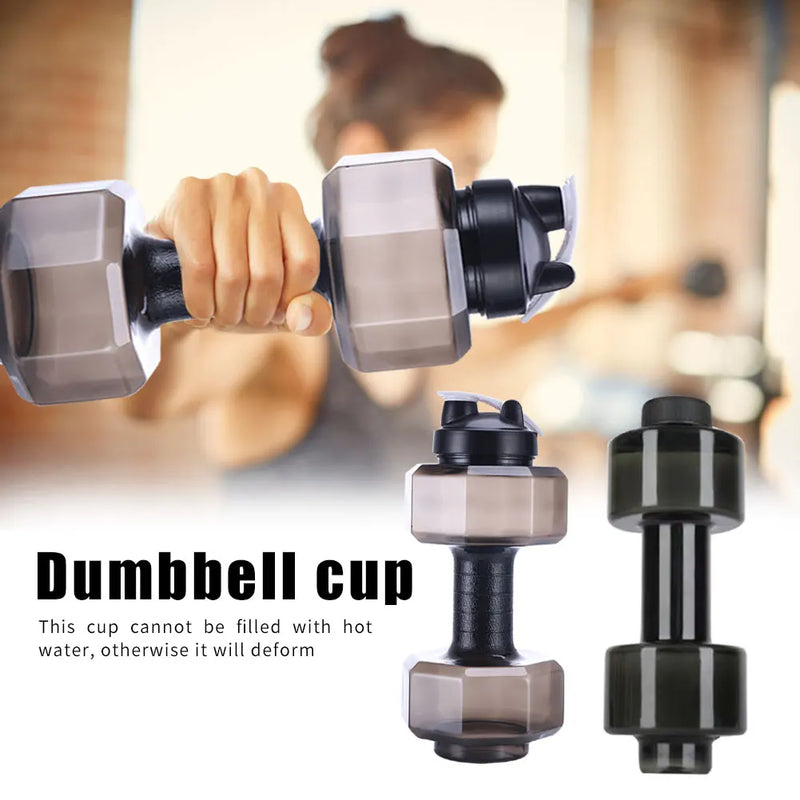 Dumbbells Cold Water Bottle Sport Shaker Leak-proof Kettle