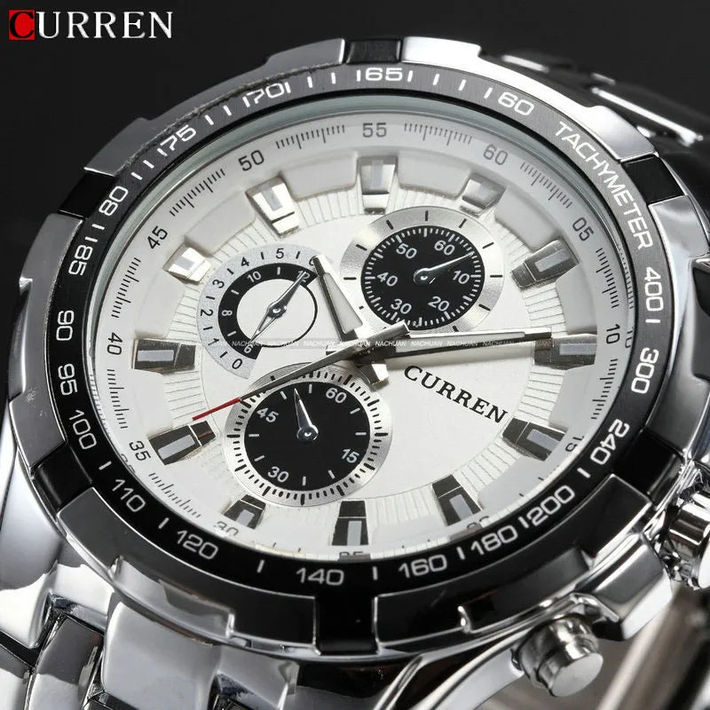 Luxury Brand Watches Men Quartz Fashion Casual Sports Full Steel Military Watch