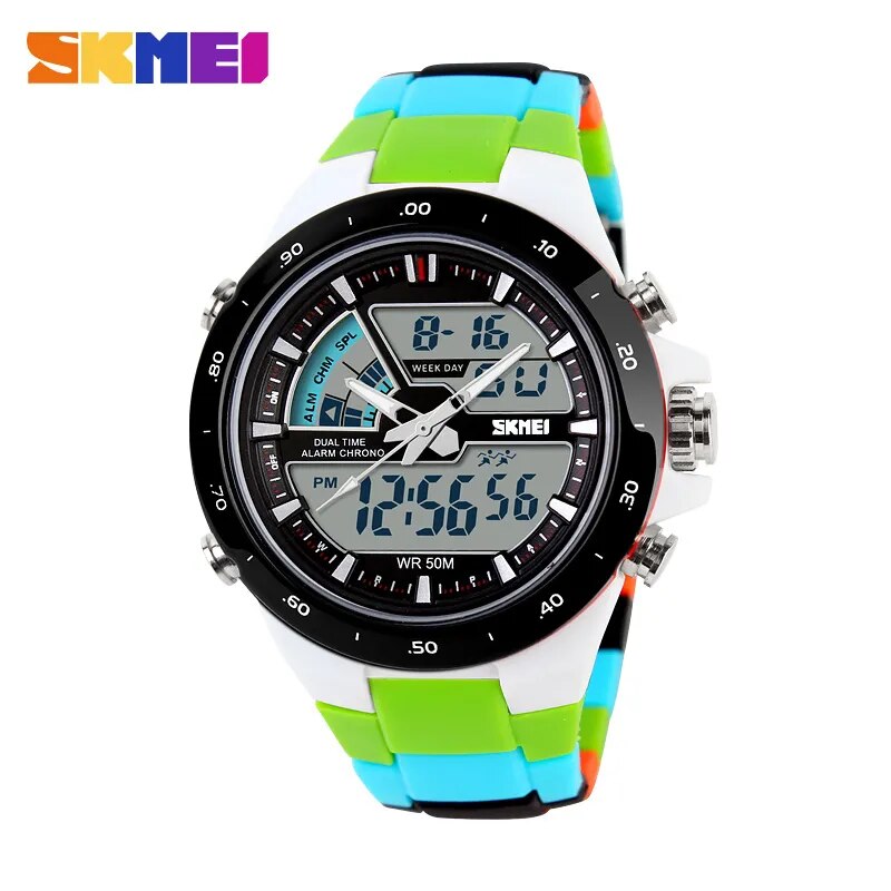 Men Sports Watches 5ATM Dive Swim Digital Multifunctional Wristwatches