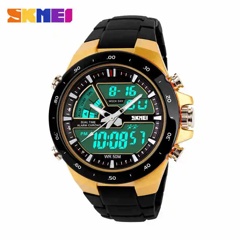 Men Sports Watches 5ATM Dive Swim Digital Multifunctional Wristwatches