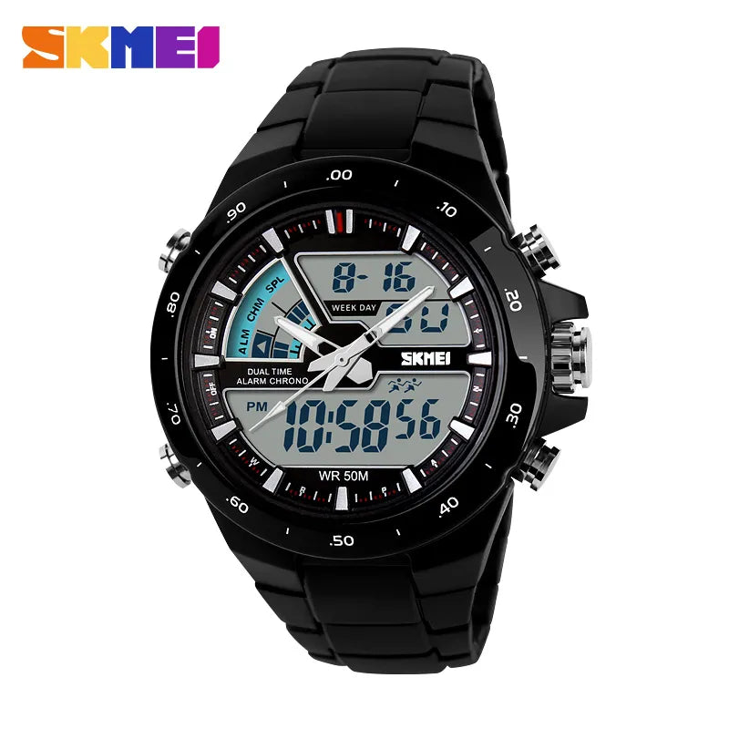 Men Sports Watches 5ATM Dive Swim Digital Multifunctional Wristwatches