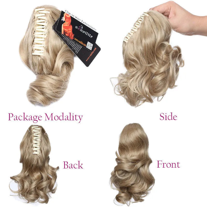 Hair Extensions Claw Clip On Ponytail Synthetic Hair Extension