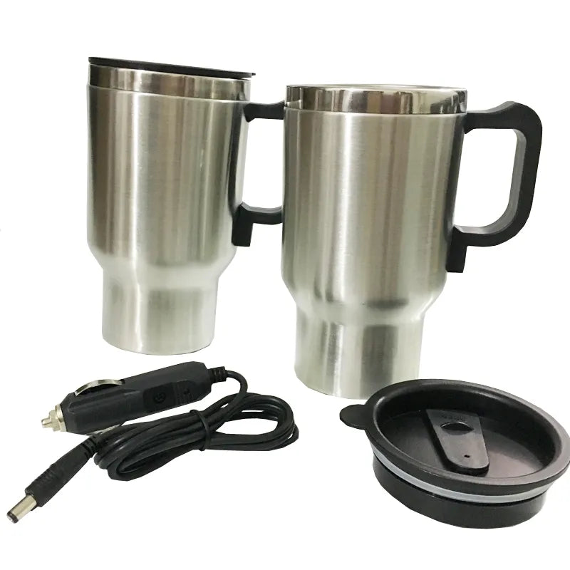 Car Electric Kettle Thermal Heater Cups Boiling Water Bottle Coffee Cup 450 ML 12V