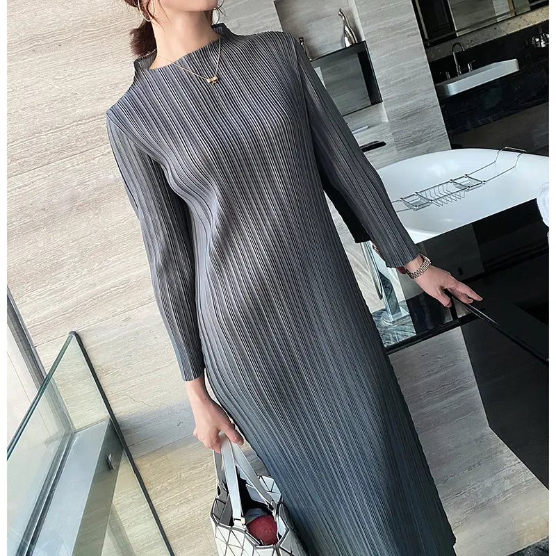 Long Sleeve Comfortable Dress High Quality Korean Style Casual Designer Clothes