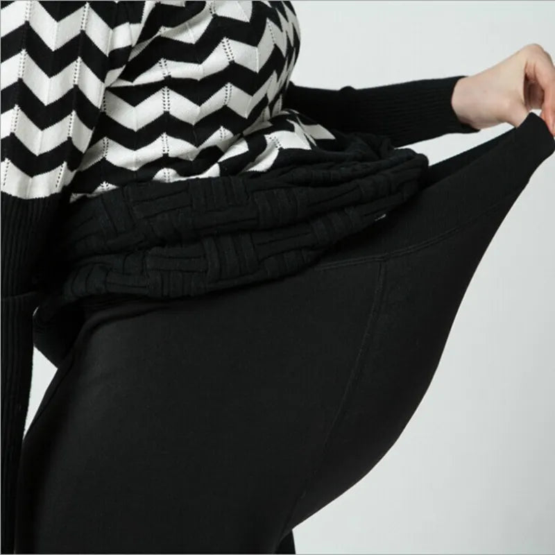 Winter Pregnant Women Leggings For Maternity Warm Soft Velvet Pants Pregnancy Inner Wool Tights