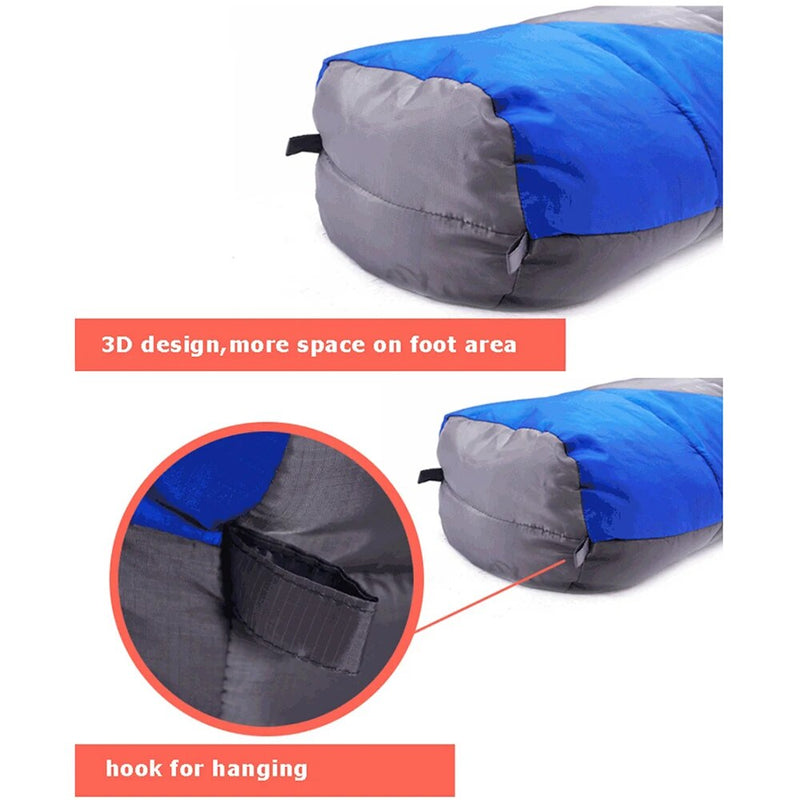 Desert & Fox Mummy Sleeping Bag Winter Cotton Warm Tourism Sleeping Bags with Compression Sack Wearable Blanket for Camping Hiking