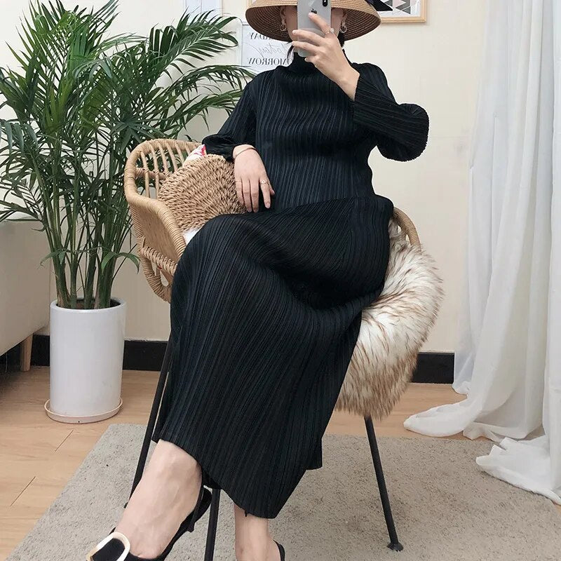 Long Sleeve Comfortable Dress High Quality Korean Style Casual Designer Clothes