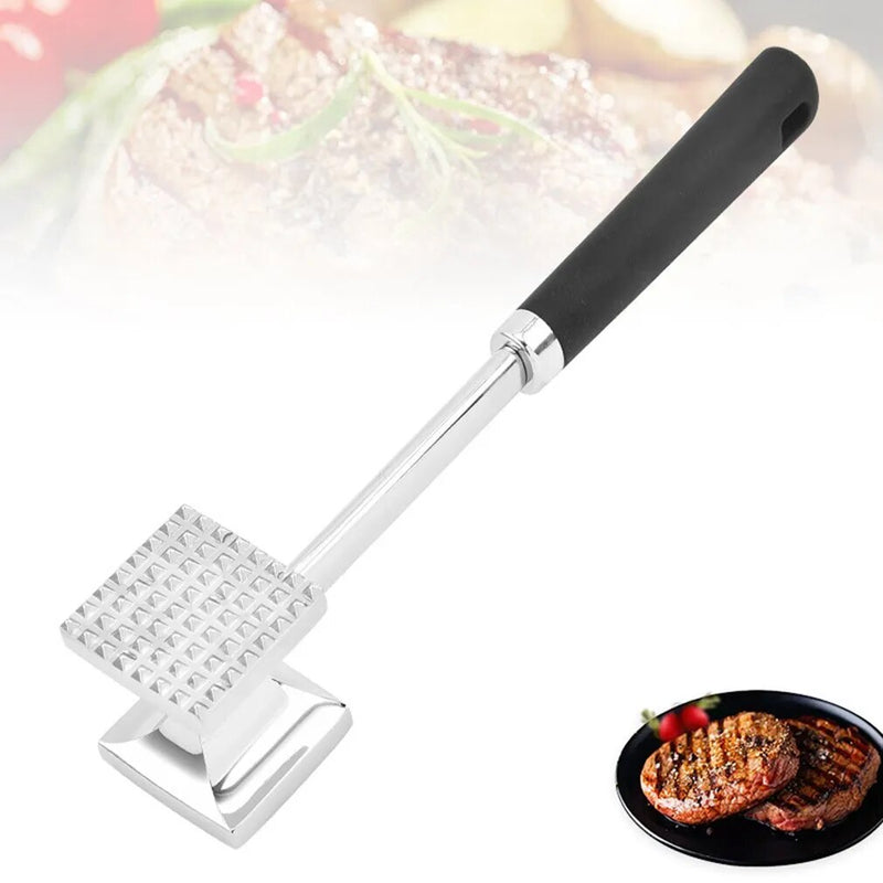 Meat Beat Checkered Tender Hammer Steak Tenderizer Hammer Meat Loose Stainless Steel Knock Hammer Home Kitchen Mallet Tool