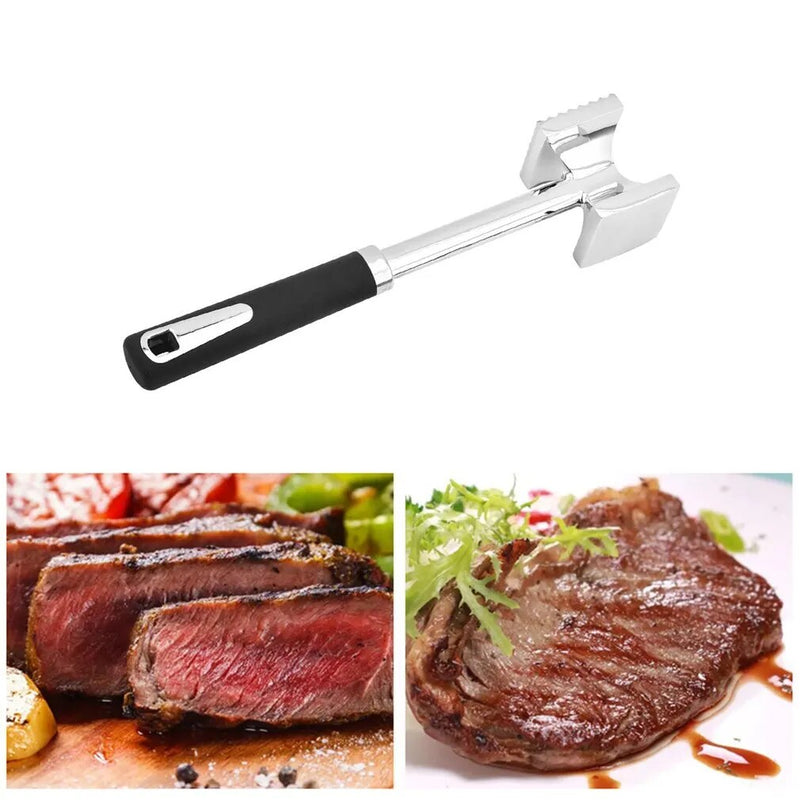 Meat Beat Checkered Tender Hammer Steak Tenderizer Hammer Meat Loose Stainless Steel Knock Hammer Home Kitchen Mallet Tool