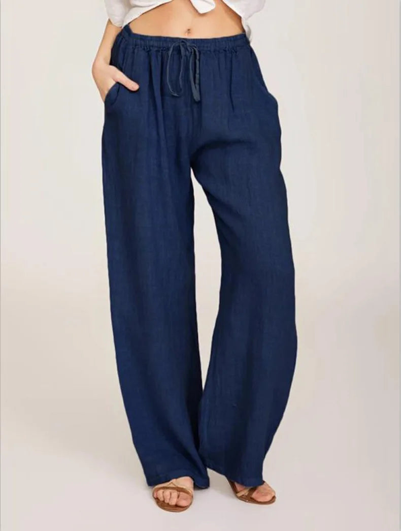 Summer Loose Cotton Hemp Casual Pants Women's Comfort Wear