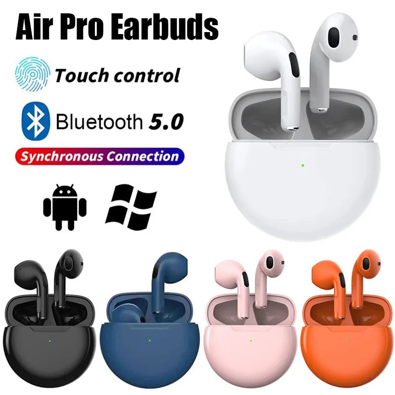 Pro 6 Earphone Bluetooth Headphones Hifi Earbuds