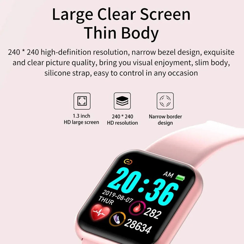 Smart Watches Bluetooth Fitness Tracker Macaron Smartwatch Blood Pressure Smart Bracelet for Android IOS