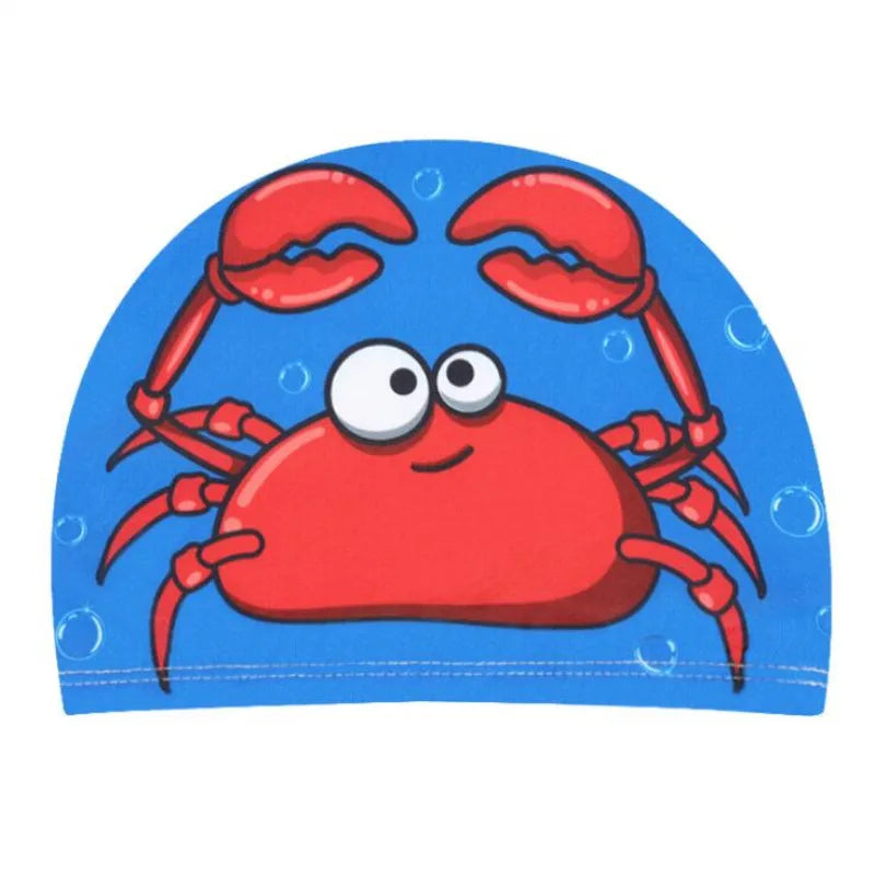 Swimming Cap for Children Elastic Fabric Pool Swimming Cap Protect Ears Swim Hat For Kids