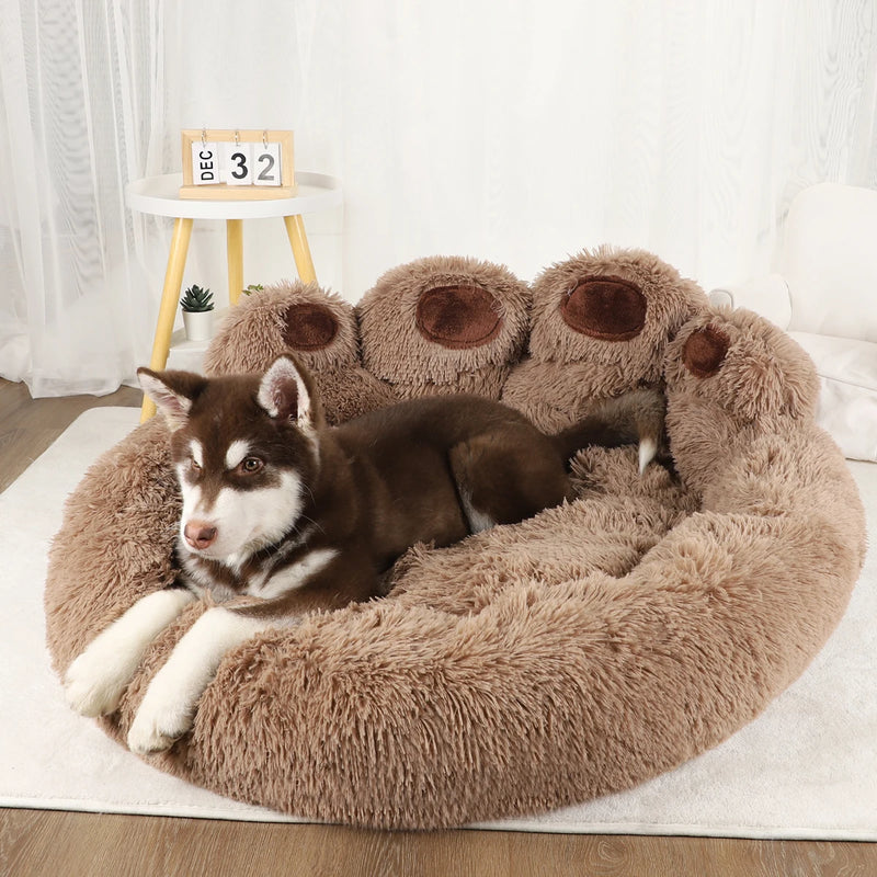 Fluffy Dog Bed Plush Bedding Sofa Basket Big Cushion