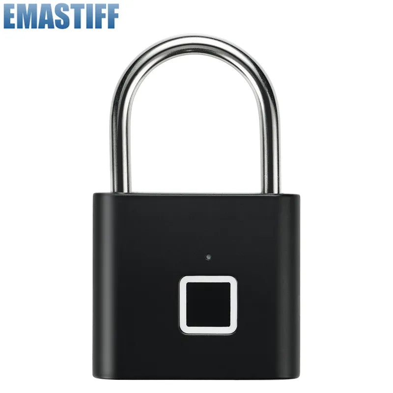 Keyless Door Lock Fingerprint Smart Padlock Quick Unlock Zinc alloy Metal Self Developing Chip