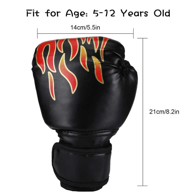 Kids Boxing Gloves Leather Kick boxing Punching Training