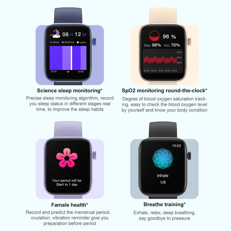 Smartwatch Health Monitoring IP68 Waterproof Smart Voice Assistant Smart Watch Men & Women