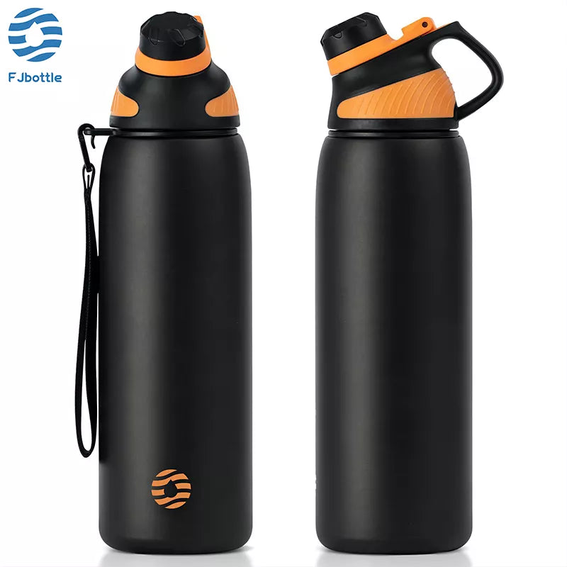 Thermos Double Wall Vacuum Flask With Magnetic Lid Sport Water Bottle Stainless Steel Thermal Leak Proof