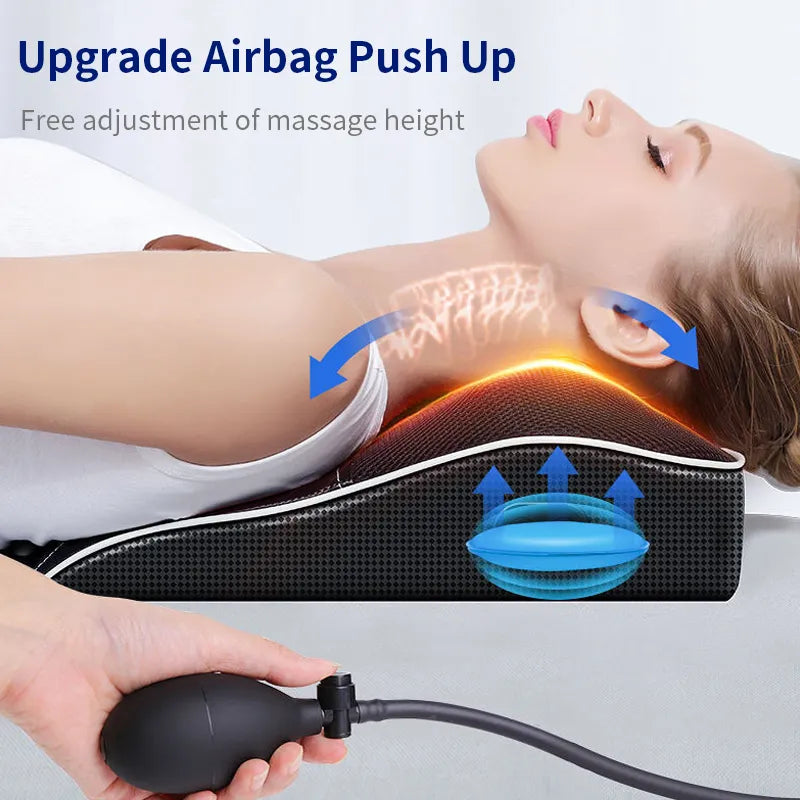 Electric Head Neck Cervical Ttraction Body Massager Heating Vibrating Massage