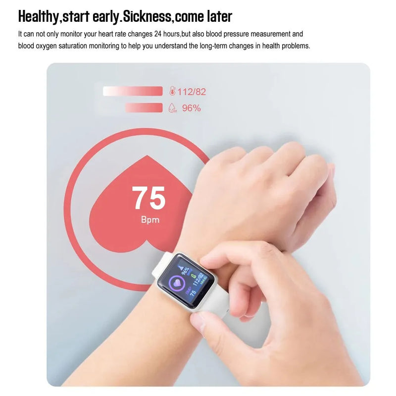 Smart Watches Bluetooth Fitness Tracker Macaron Smartwatch Blood Pressure Smart Bracelet for Android IOS