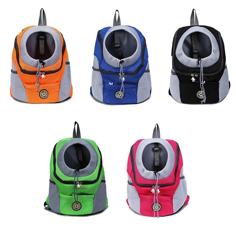 Pet Travel Backpack Breathable Mesh Cat Puppy Double Shoulder Carrier Bag