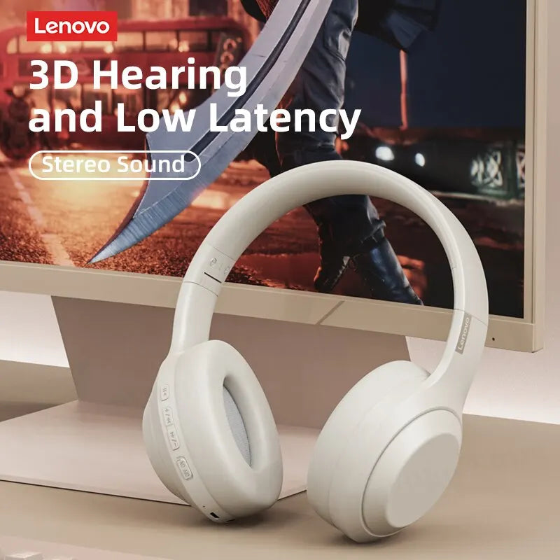 Lenovo Stereo Headphone Bluetooth Earphones Music with Mic