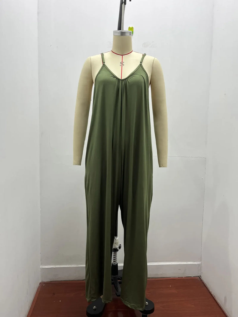 Jumpsuit Womens Summer With Pocket Casual