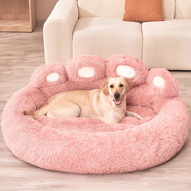 Fluffy Dog Bed Plush Bedding Sofa Basket Big Cushion