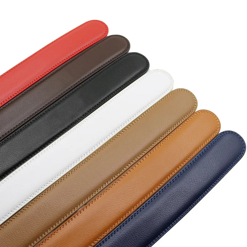 Men's Click Belt automatic buckle 130cm 140cm Comfort Leather Ratchet Dress with Slide Buckle -Adjustable Trim to Fit 120cm